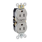 15-Amp, 125 Volt, Industrial Extra Heavy Duty Grade, Duplex Receptacle, Straight Blade, Self Grounding, Red