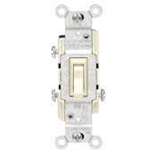 2653-2I 3-Way Grounding Toggle Switch, 120 V AC, 15 A, 1/2, 2 hp Power Rating