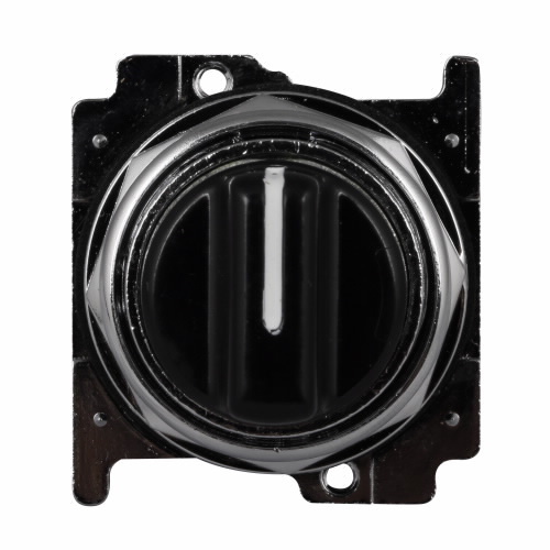 10250T1332 Heavy Duty Watertight/Oiltight Selector Switch Operator With Cap, 30.5 mm, Knob Operator, 3 Positions, Black