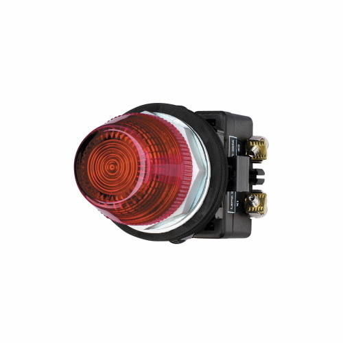 HT8HFRV7 HT800 Full Voltage Illuminated Momentary Oiltight/Watertight Standard Actuator Indicating Light, 120 V AC/DC, 0.5 A, Panel Mount