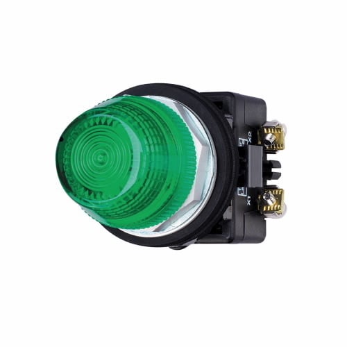 HT8HFGV7 HT800 Full Voltage Illuminated Momentary Oiltight/Watertight Standard Actuator Indicating Light, 120 V AC/DC