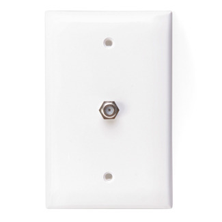 40539-MW Midsize Video Wall Jack, 1 Gang, 4-7/8 in L x 3-1/8 in W, Plastic, Wall Mount