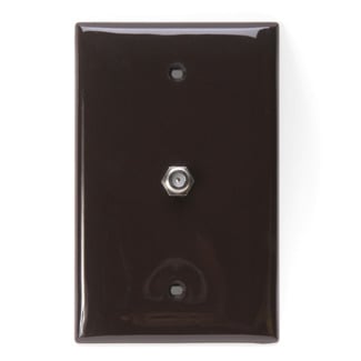 40539-MB Midsize Video Wall Jack, 1 Gang, 3-1/8 in W, Nylon, Wall Mount