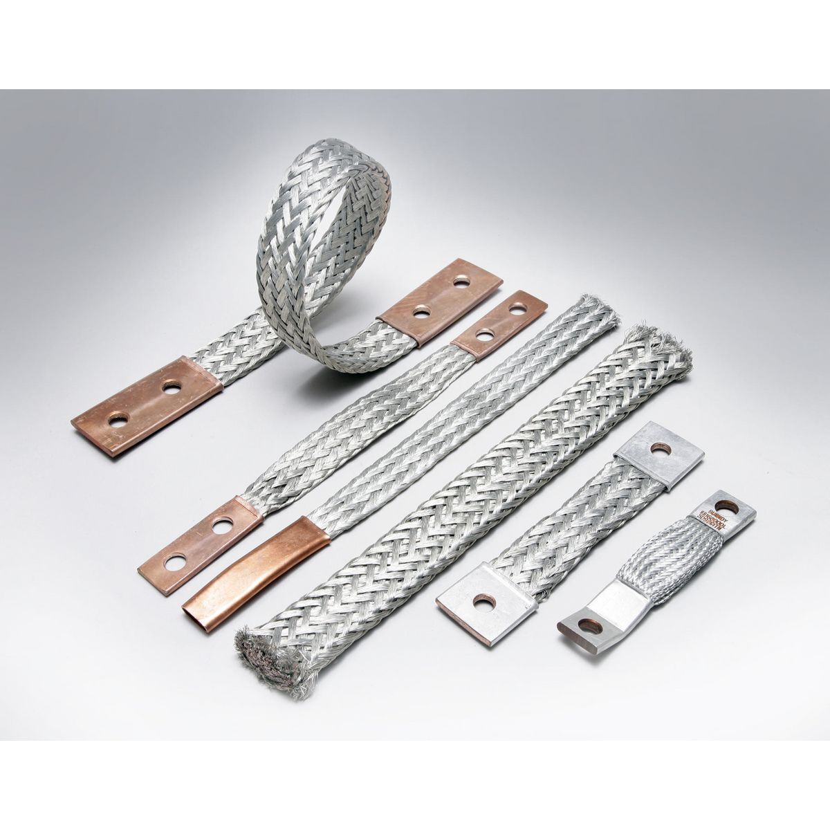 BD18N Type B Flexible Braid Jumper, 190/225 A, 3 in L Ferrule, 0.56 in Ferrule Hole, Copper