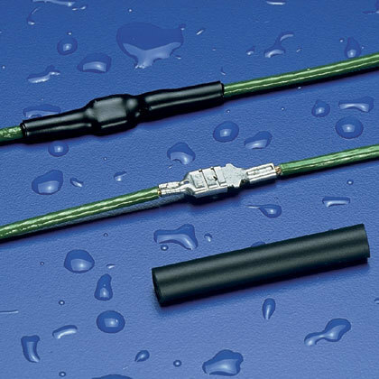 HSTTVA100-Y Damp-Shrink VW-1 Adhesive Lined Cross Linked Flame-Retardant Flexible Heat Shrink Tubing, 1 in ID Expanded, 1/2 in ID Recovered, 0.046 in THK Wall Recovered, 6 in L, Polyolefin, Black