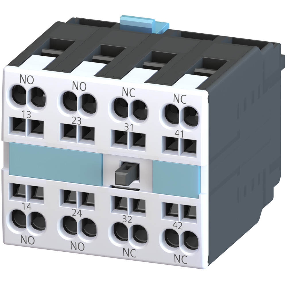 3RH1921-2FA22 Sirius Auxiliary Switch Block, 690/600 VAC/VDC, 1/0.26 A, 4 Contacts