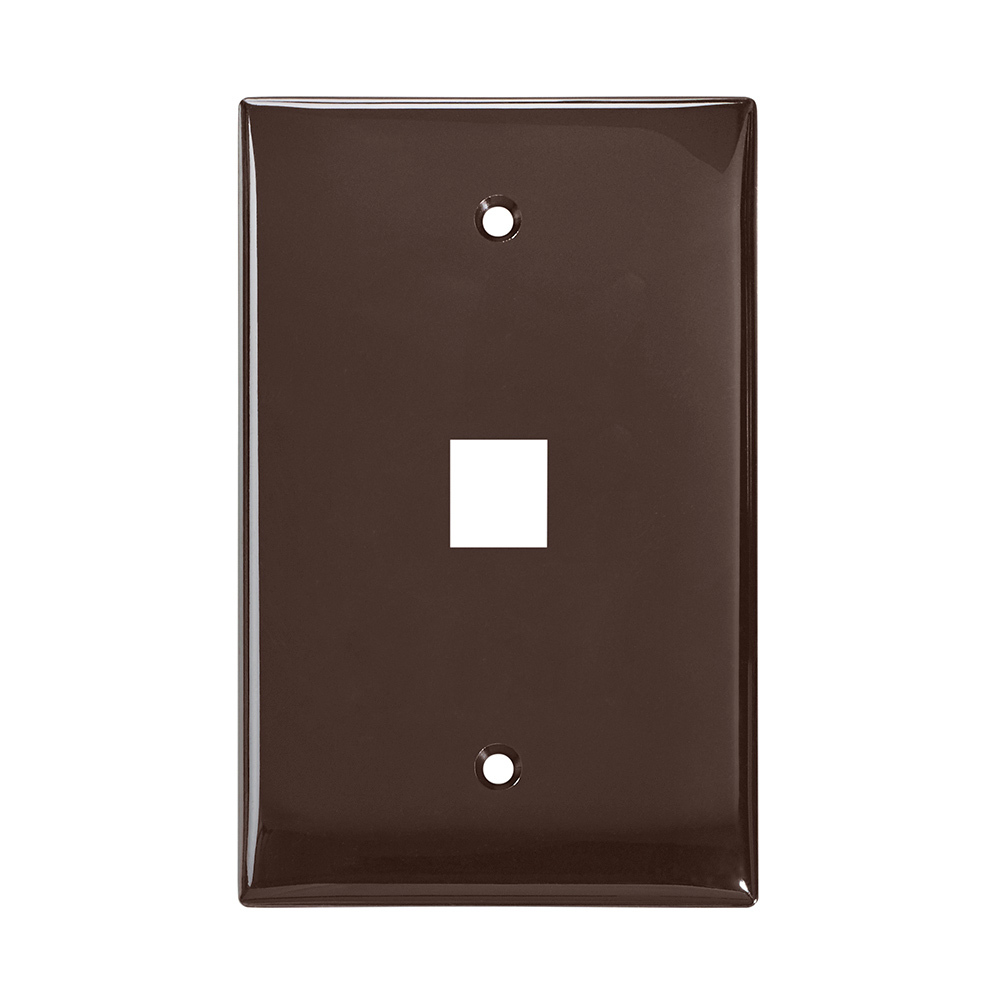 41091-1BN QuickPort Midway Size Wallplate, 1 Gang, 3.13 in W, Nylon, Surface Mount
