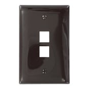 41091-2BN QuickPort Midway Size Wallplate, 1 Gang, 3.13 in W, Nylon, Surface Mount