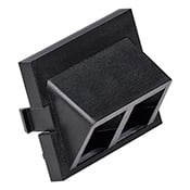 41294-2QE QuickPort Adapter MOS Insert, Snap-Fit Mount, Black