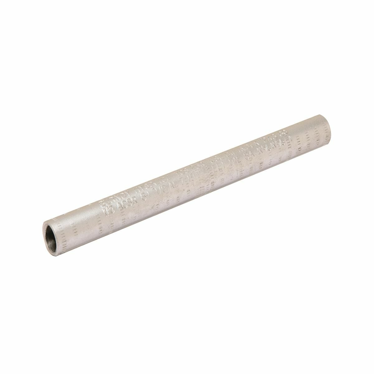 YCS25R YCS-R Jumper Sleeve With Staked Cable Stop, 1/0 AWG ACSR/6201/5005/Aluminum/Stranded Copper Conductor, Die Code: 243, Aluminum