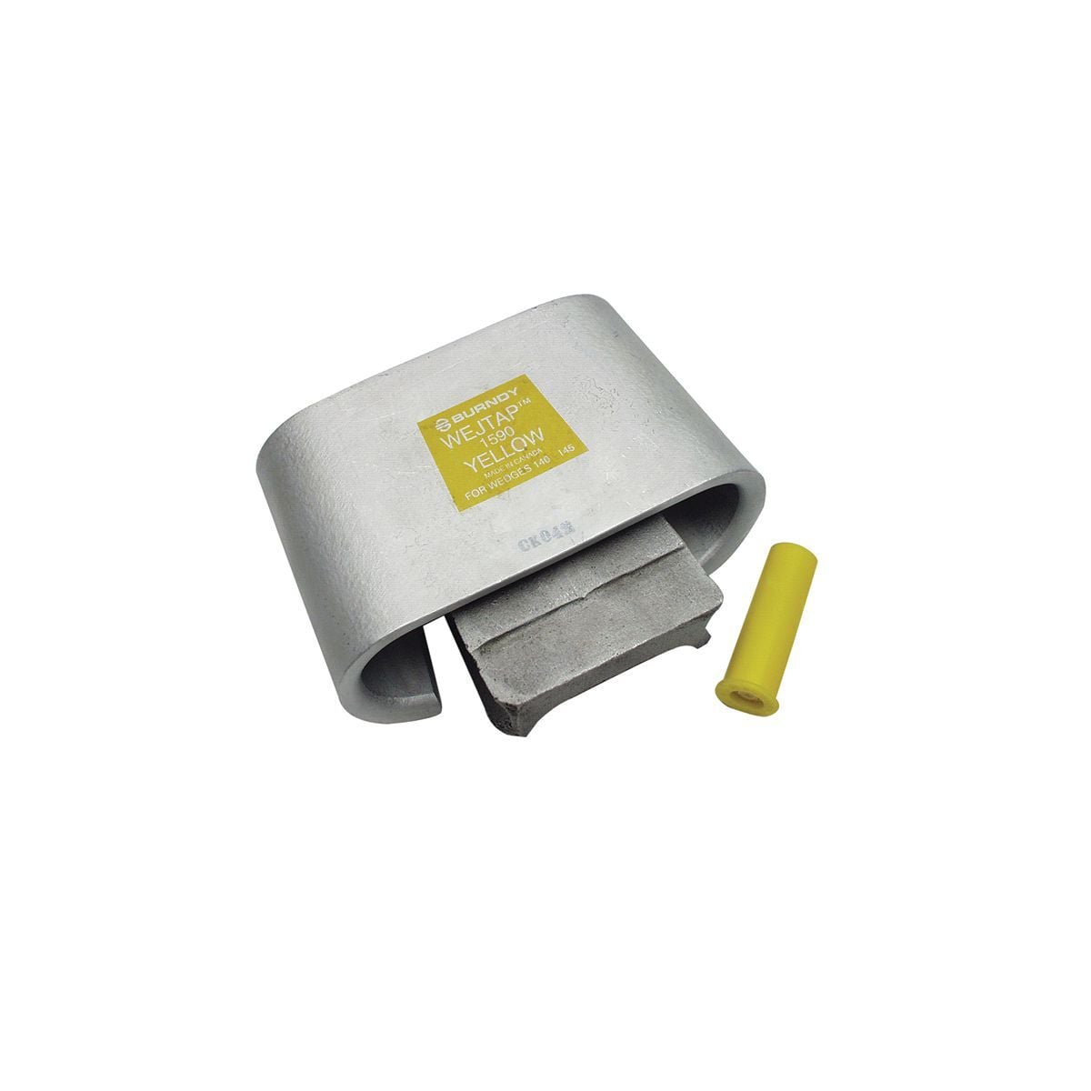 WCY56PB Connector With Yellow Power Booster, AAC Conductor, 4/0 AWG Min Run/Tap, 450 kcmil Max Run/Tap, Copper