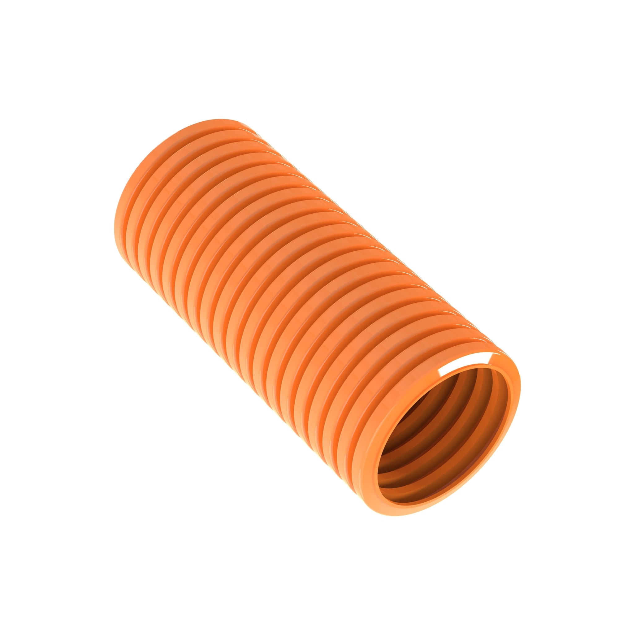 CLT100F-C3 Slit Wall Corrugated Loom Tubing, 0.92 in ID x 100 ft L x 0.008 to 0.03 in THK, Polyethylene, Orange