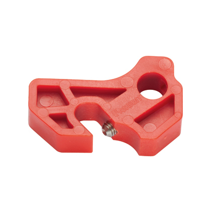 PSL-MCB-V Universal Circuit Breaker Lockout, For Use With Miniature Circuit Breakers, 1 Padlocks, Nylon/Stainless Steel, Red