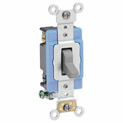 1204-2GY 4-Way Self-Grounding Toggle Switch, 120/277 V AC, 15 A, 1/2, 2 hp Power Rating