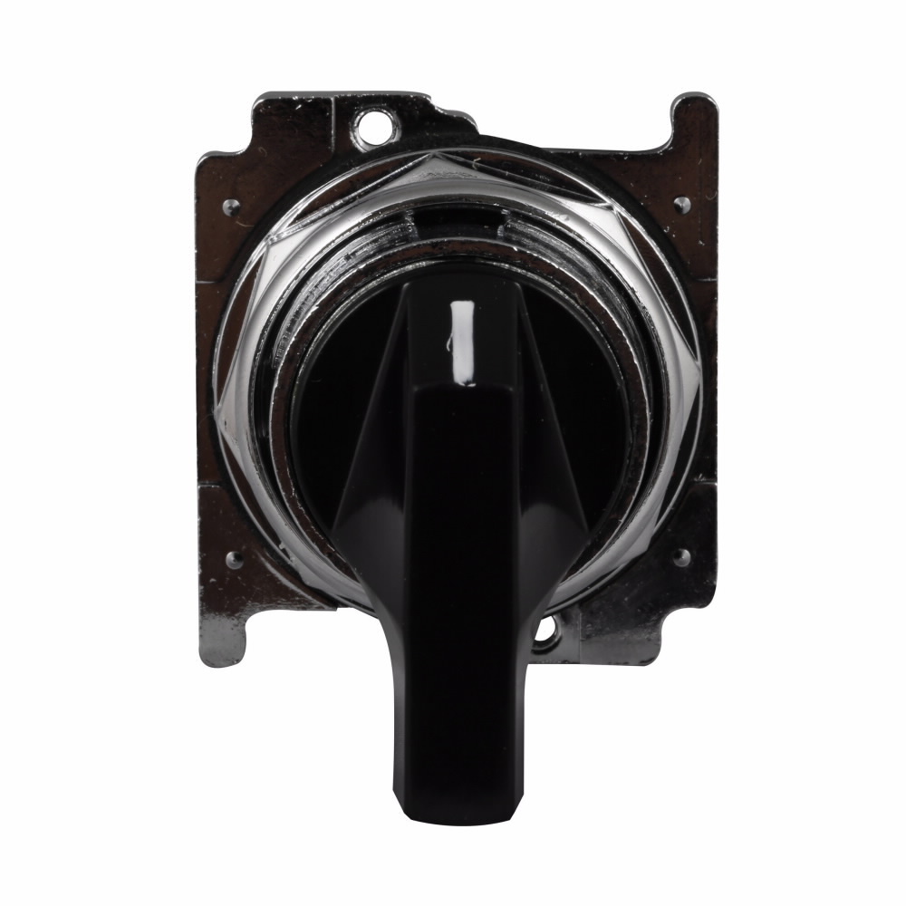 10250T3033 Heavy Duty Oiltight/Watertight Non-Illuminated Selector Switch Operator With Cap, 30.5 mm, Lever Operator, 3 Positions, Black