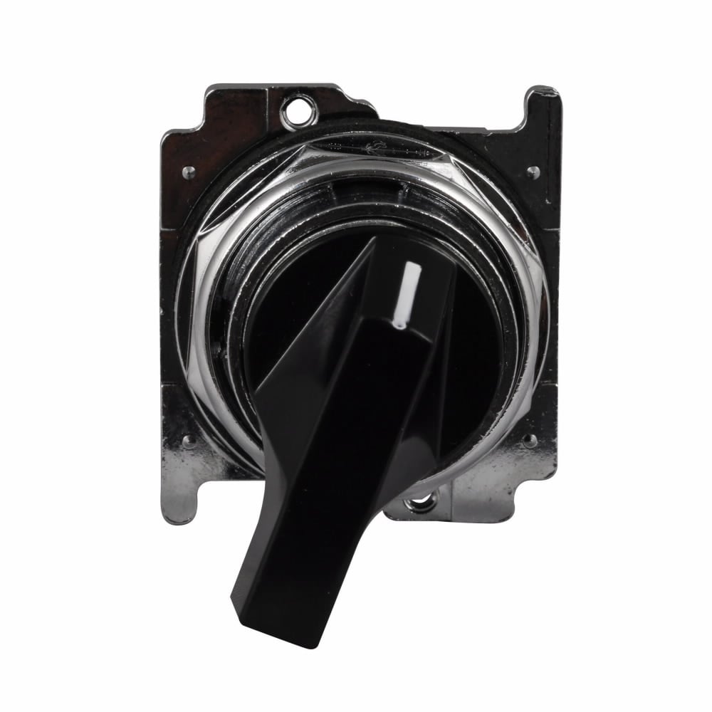 10250T3067 Heavy Duty Oiltight/Watertight Non-Illuminated Selector Switch Operator With Cap, 30.5 mm, Lever Operator, 4 Positions, Black