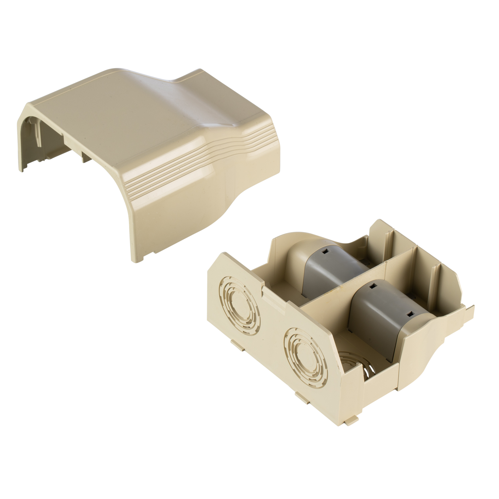 T70EEEI Pan-Way Power Rated Entrance End Fitting, For Use With T-70 Surface Raceway System, PVC, Electric Ivory