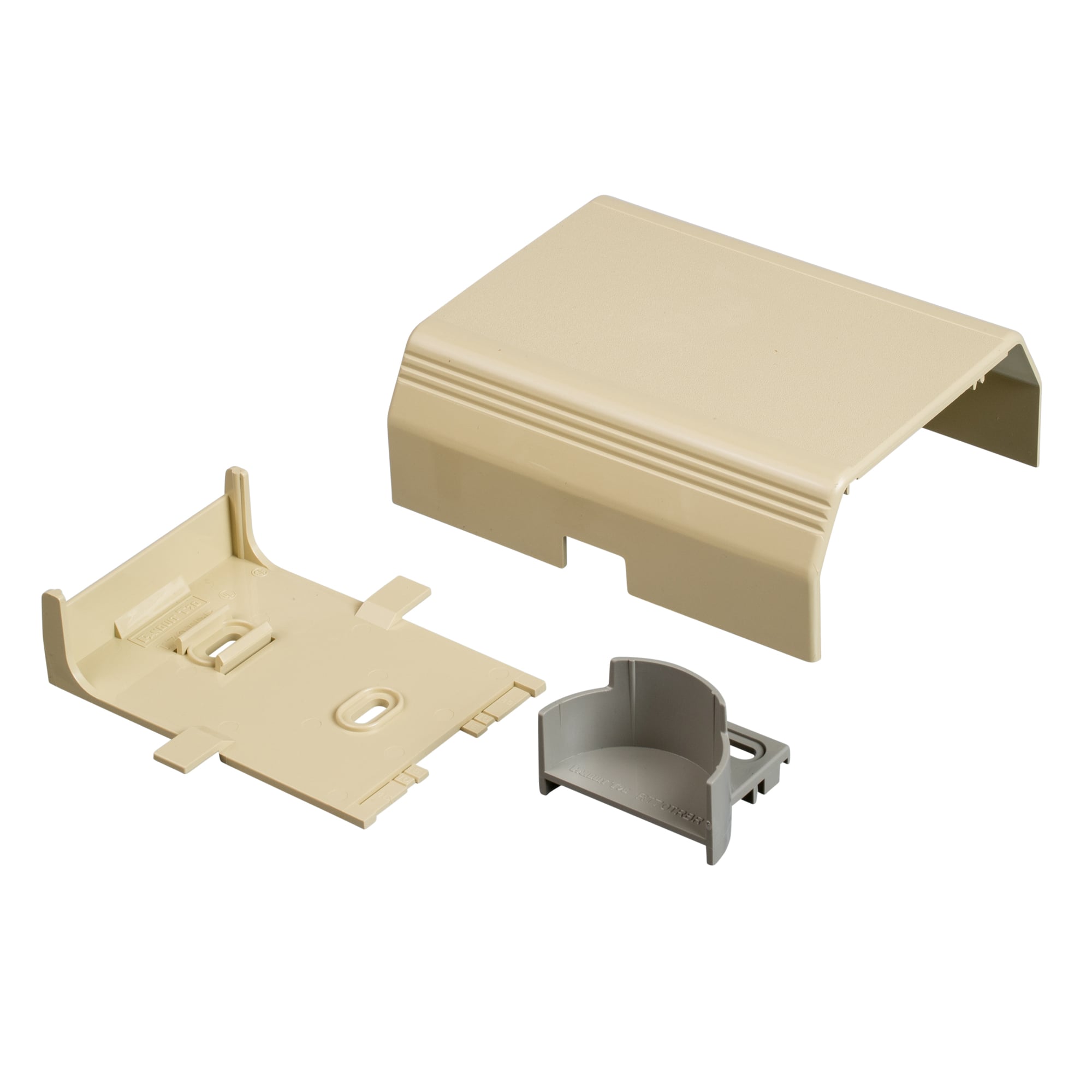 T70TREI Pan-Way T-70 Power Rated Faceplate Transition Fitting, For Use With LD Profile and T-45 Raceway System, 5.25 in L x 4.4 in W x 1.87 in H, PVC, Electric Ivory