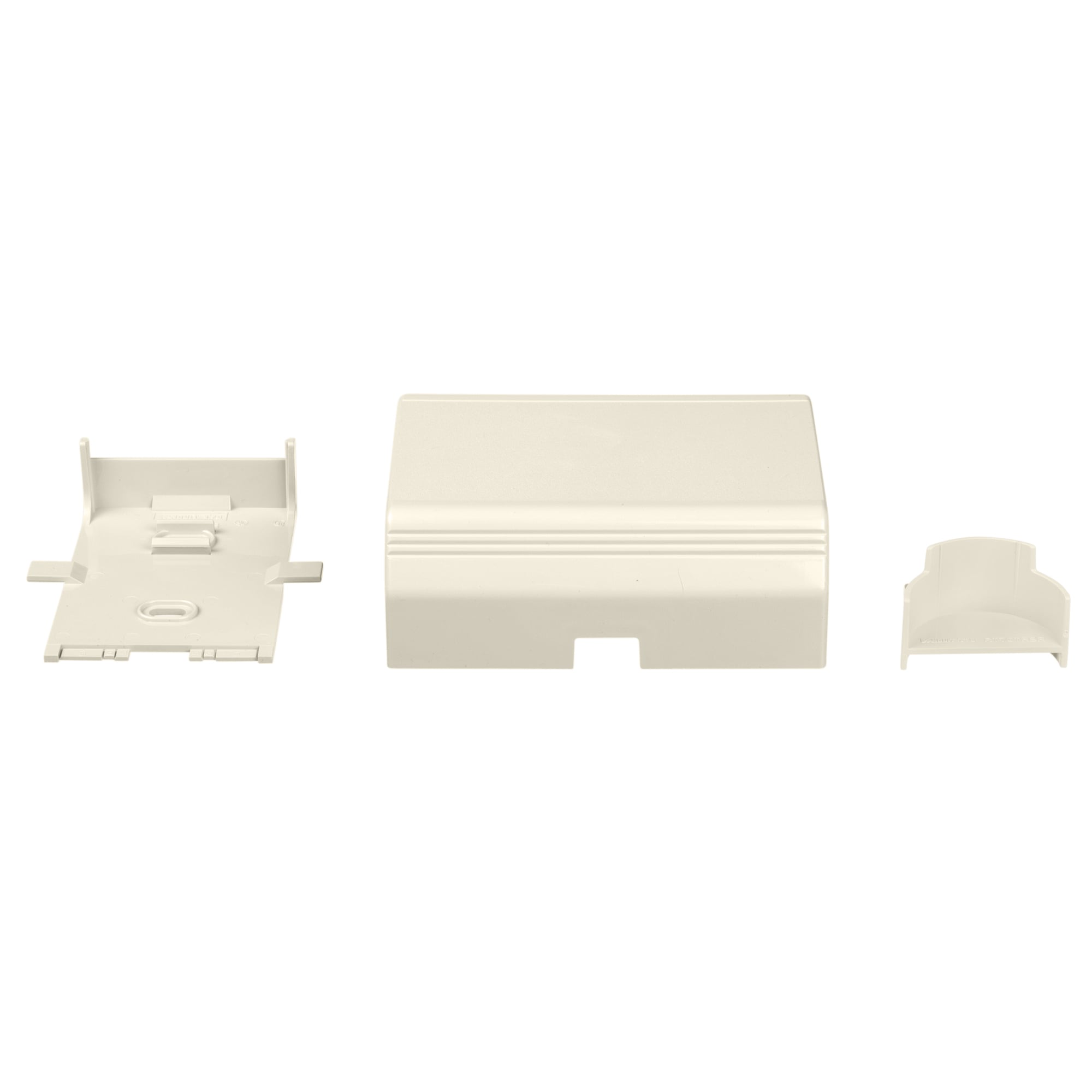 T70TRIW Pan-Way T-70 Power Rated Faceplate Transition Fitting, For Use With LD Profile and T-45 Raceway System, 5.25 in L x 4.4 in W x 1.87 in H, PVC, Off-White