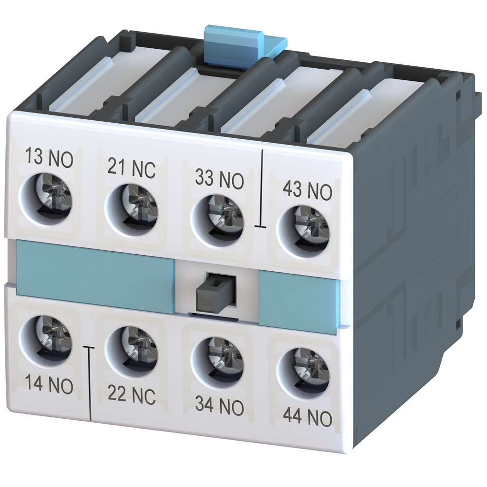 3RH1921-1HA31 Sirius Auxiliary Contact Block, 690 VAC, 0.41 A, 4 Contacts