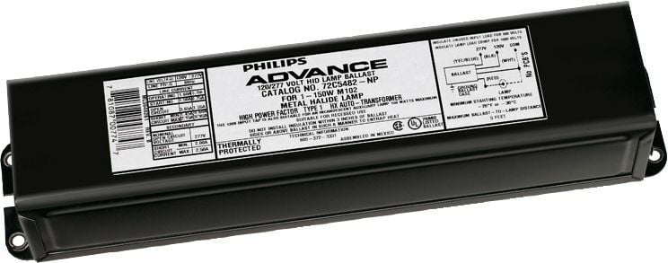72C8084NP001 Advance F-Can HID Magnetic High Pressure Sodium Ballast, 100 W Lamp, 120/277 VAC, Pulse, 1 Ballast Factor