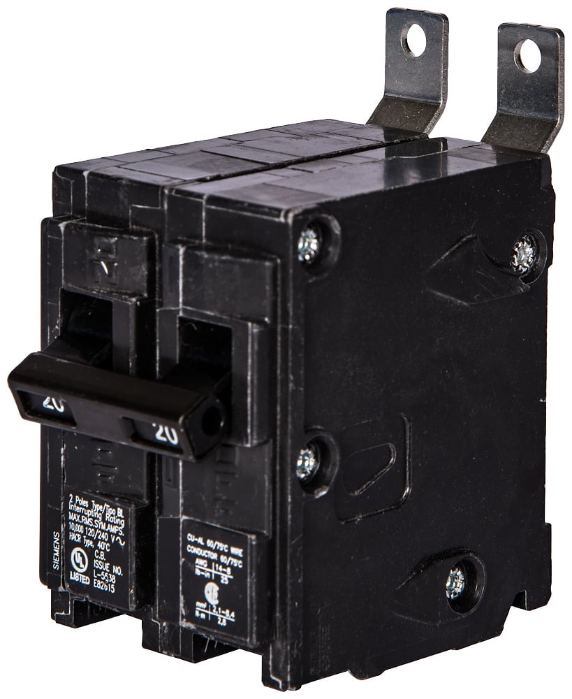 B260H Low Voltage Molded Case Circuit Breaker, 120/240 V AC, 60 A, 22 kA Interrupt, 2 Poles, Thermal Magnetic Trip