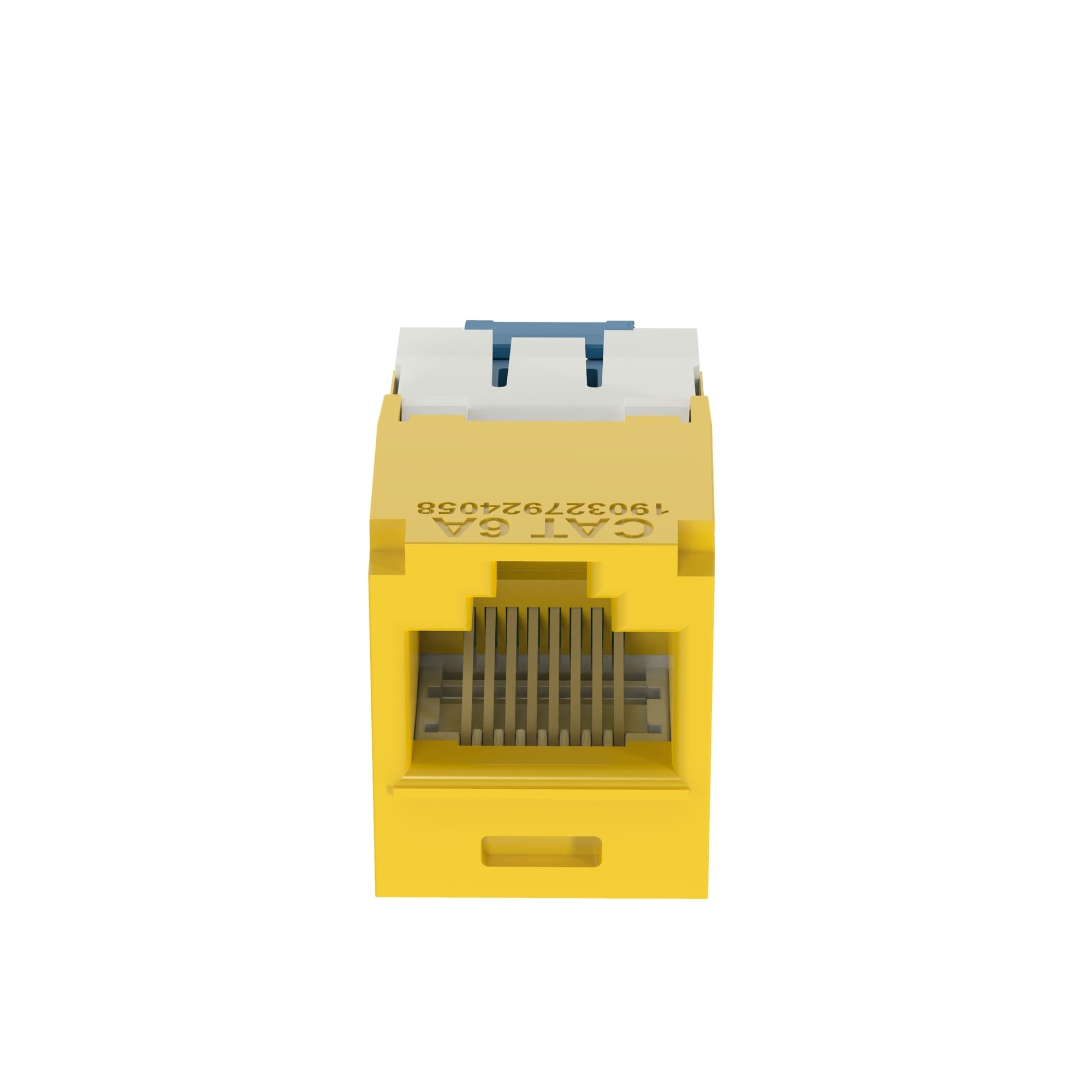 CJ6X88TGYL 10Gig PanNet TX6A 8-Position 8-Wire Universal TG Style Unshielded Jack Module, Cat 6A RJ45/Mini-Com Module, 1 Port, ABS/Polycarbonate, Yellow