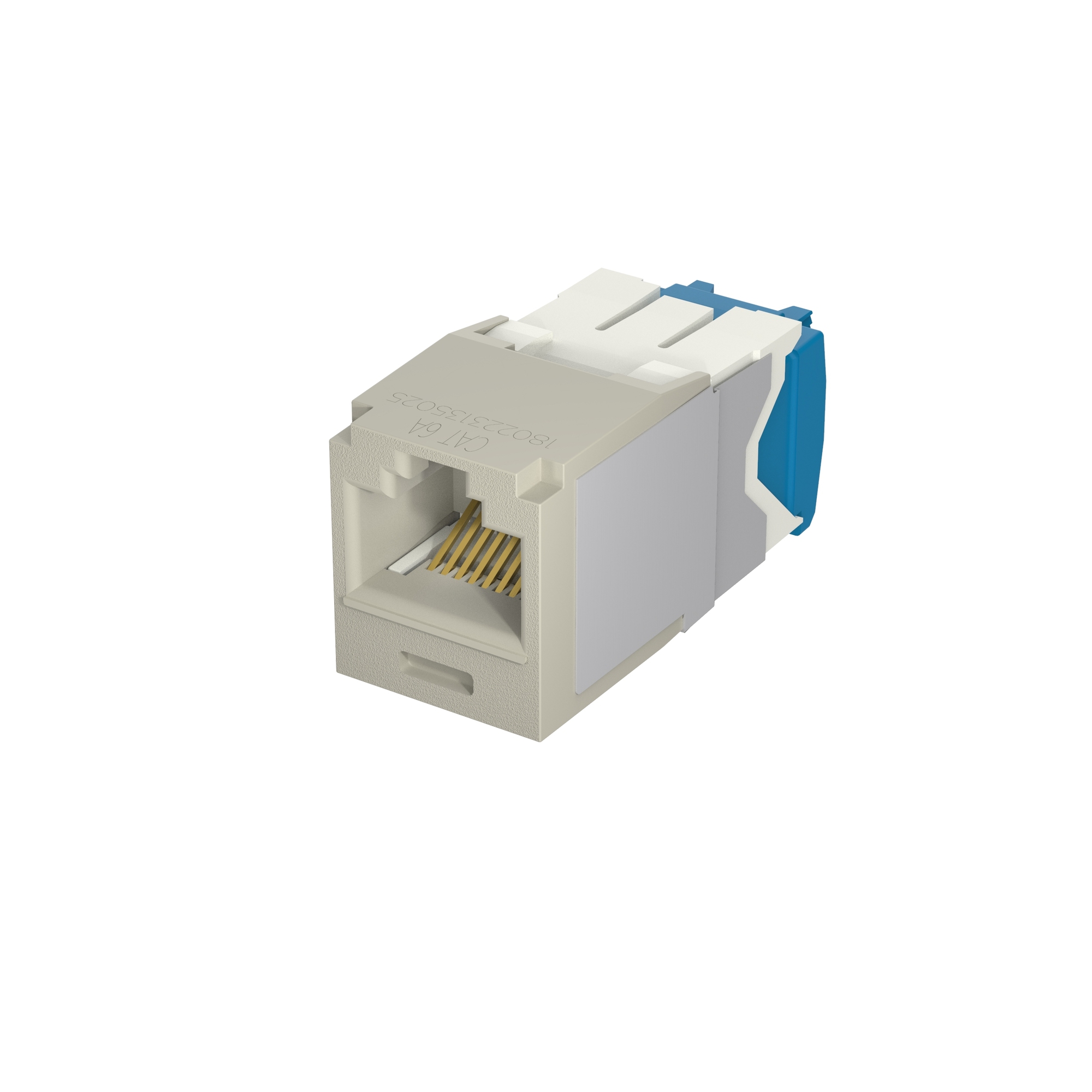 CJ6X88TGIG 10Gig PanNet TX6A 8-Position 8-Wire Universal TG Style Unshielded Jack Module, Cat 6A RJ45/Mini-Com Module, 1 Port, ABS/Polycarbonate, International Gray