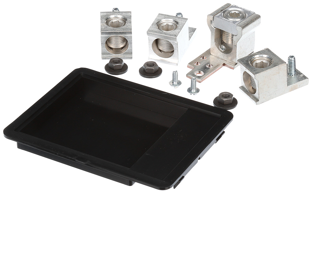 MLKA3 Field Installable Main/Sub-Feed Lug Kit, 6 AWG to 350 kcmil, Panel Mount, For Use With 3-Phase P1, S1/S2/SE Panelboard