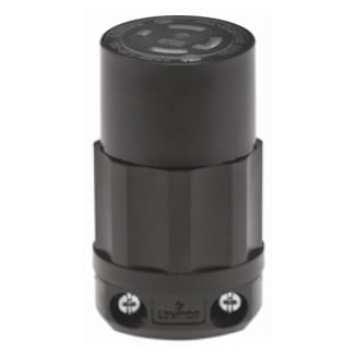 2713-B 3-Phase Cable Mount Grounding Locking Connector, 125/250 V AC, 30 A, 3 Poles, 4 Wires, Black