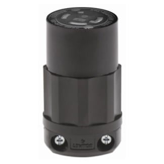 2733-B 3-Phase Cable Mount Grounding Locking Connector, 480 V AC, 30 A, 3 Poles, 4 Wires, Black