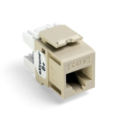 61110-RI6 eXtreme QuickPort 8-Conductor 8-Position Channel/Component Rated UTP Connector, Cat 6 Module, Panel Mount, 1 Ports, Plastic, Ivory