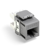 61110-RG6 eXtreme QuickPort 8-Conductor 8-Position Channel/Component Rated UTP Connector, Cat 6 Module, Panel Mount, 1 Ports, Plastic, Gray