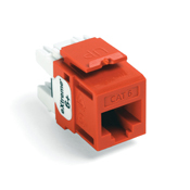 61110-RO6 eXtreme QuickPort 8-Conductor 8-Position Channel/Component Rated UTP Connector, Cat 6 Module, Panel Mount, 1 Ports, Plastic, Orange