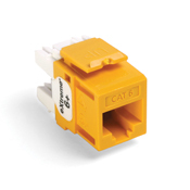 61110-RY6 eXtreme QuickPort 8-Conductor 8-Position Channel/Component Rated UTP Connector, Cat 6 Module, Panel Mount, 1 Ports, Plastic, Yellow