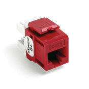 61110-RC6 eXtreme QuickPort 8-Conductor 8-Position Channel/Component Rated UTP Connector, Cat 6 Module, Panel Mount, 1 Ports, Plastic, Crimson Red