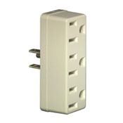 697-I Grounding Single-to-Triple Adapter, 125 V AC, 15 A