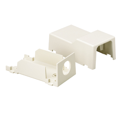 Surface Raceway, LD5 / LDPH5 Conduit Entr., Pwr Rated,Elec Ivory
