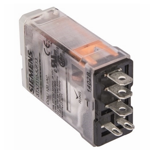 3TX7110-5JF13 Sirius Miniature Premium Socket Relay, 5 Pin, 1 Form C SPDT Contact, 120 VAC V Coil
