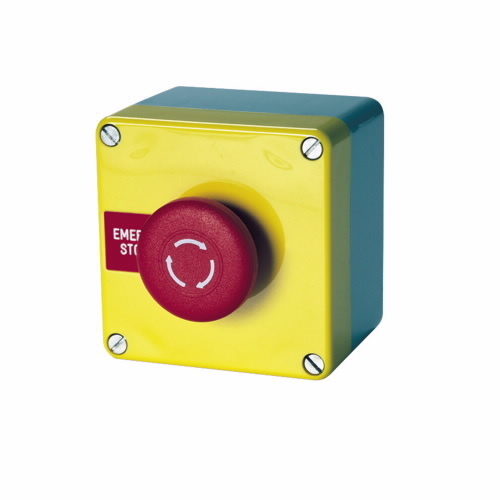 E22ASB106 Assembled Heavy Duty Non-Metallic Pushbutton Control Station, 1NC Contact, 1 Operator, NEMA 4/4X/12/13 NEMA Rating