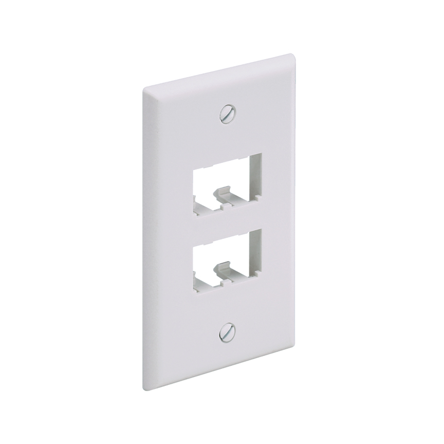 CFP4BL Mini-Com PanNet Classic Series Flat Vertical Faceplate, 1 Gangs, 4 Ports, Mini-Com Module, Fastened Mount, ABS