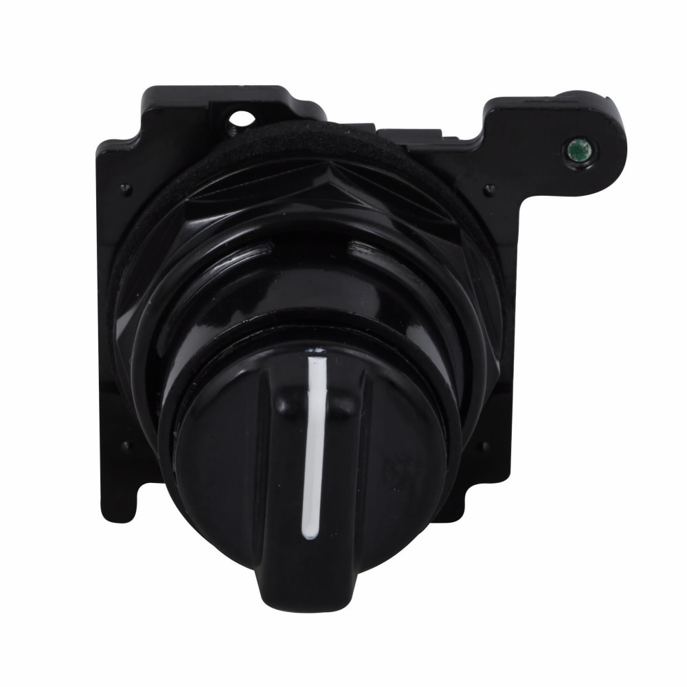 E34VGBK1 Corrosion-Resistant Selector Switch Operator, 30.5 mm, Knob Operator, 3 Positions, Black