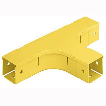 FT2X2YL Horizontal Tee, 90 deg Bend, For Use With Fiber-Duct 2 x 2 in Routing System, ABS, Yellow