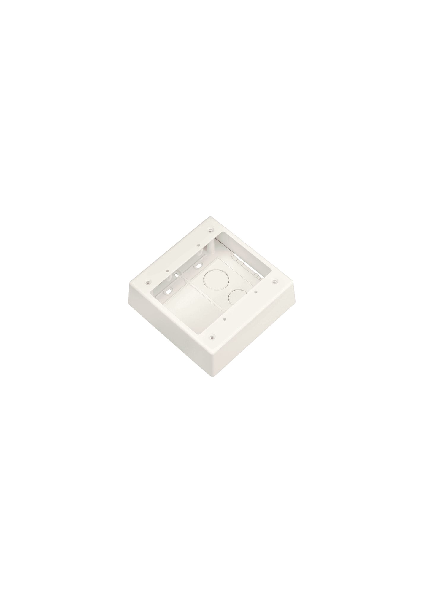 JBP2WH 2-Gang 2-Piece Power Rated Outlet Box, 5.05 in L x 5.05 in W x 1.62 in H, PVC, White
