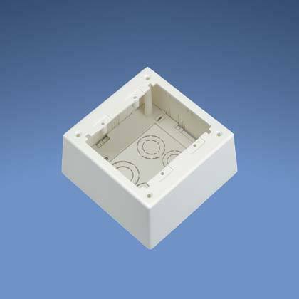Surface Raceway, Pwr Rated Junct. Box, 2-gang, 2-pc, Deep, Off-White