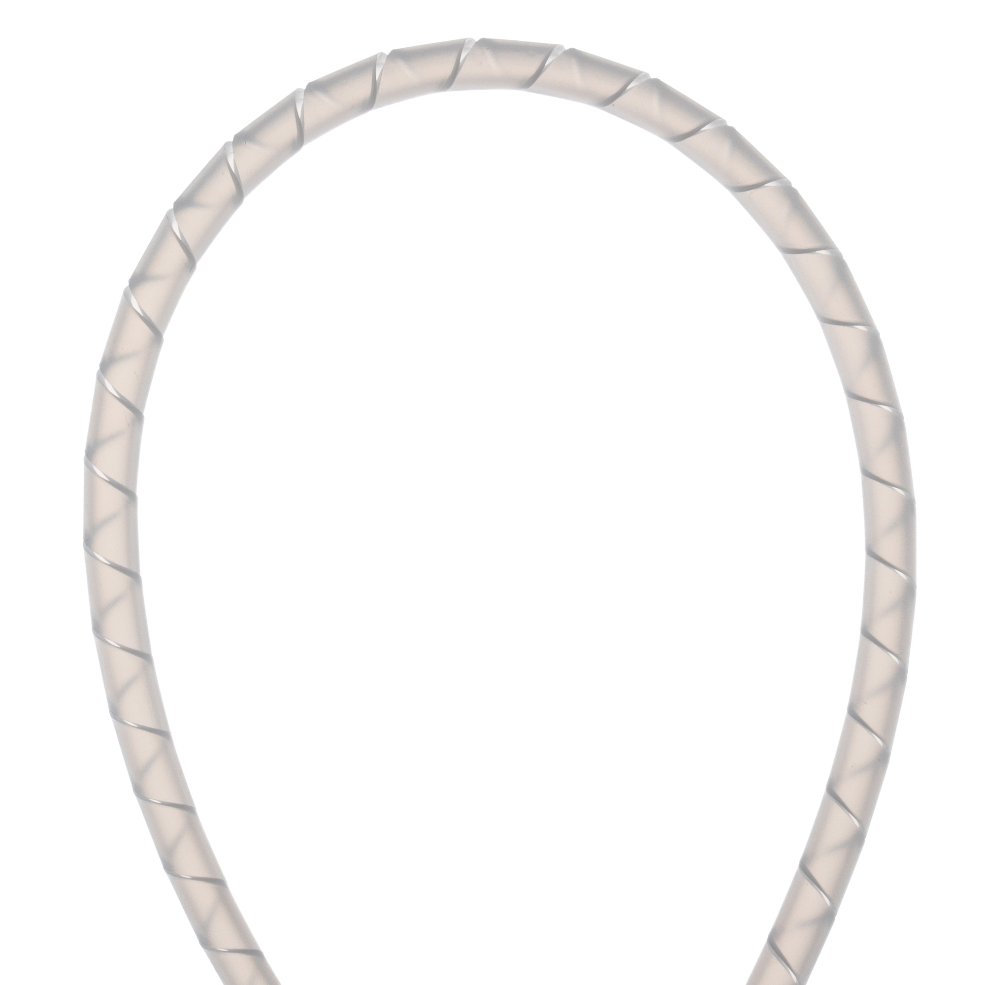 T25F-C Reusable Reverse Cut Spiral Wrap, 1/4 in OD Dia x 100 ft L x 0.04 in THK, Polyethylene, Natural