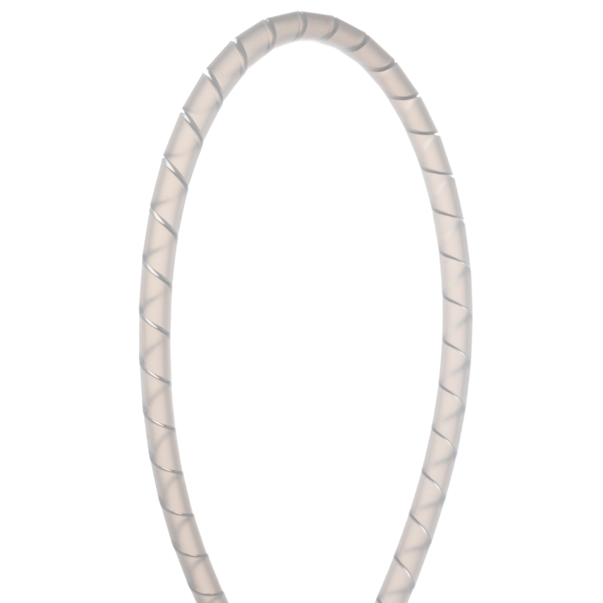 T12F-C Reusable Reverse Cut Spiral Wrap, 0.12 in OD Dia x 100 ft L x 0.03 in THK, Polyethylene, Natural