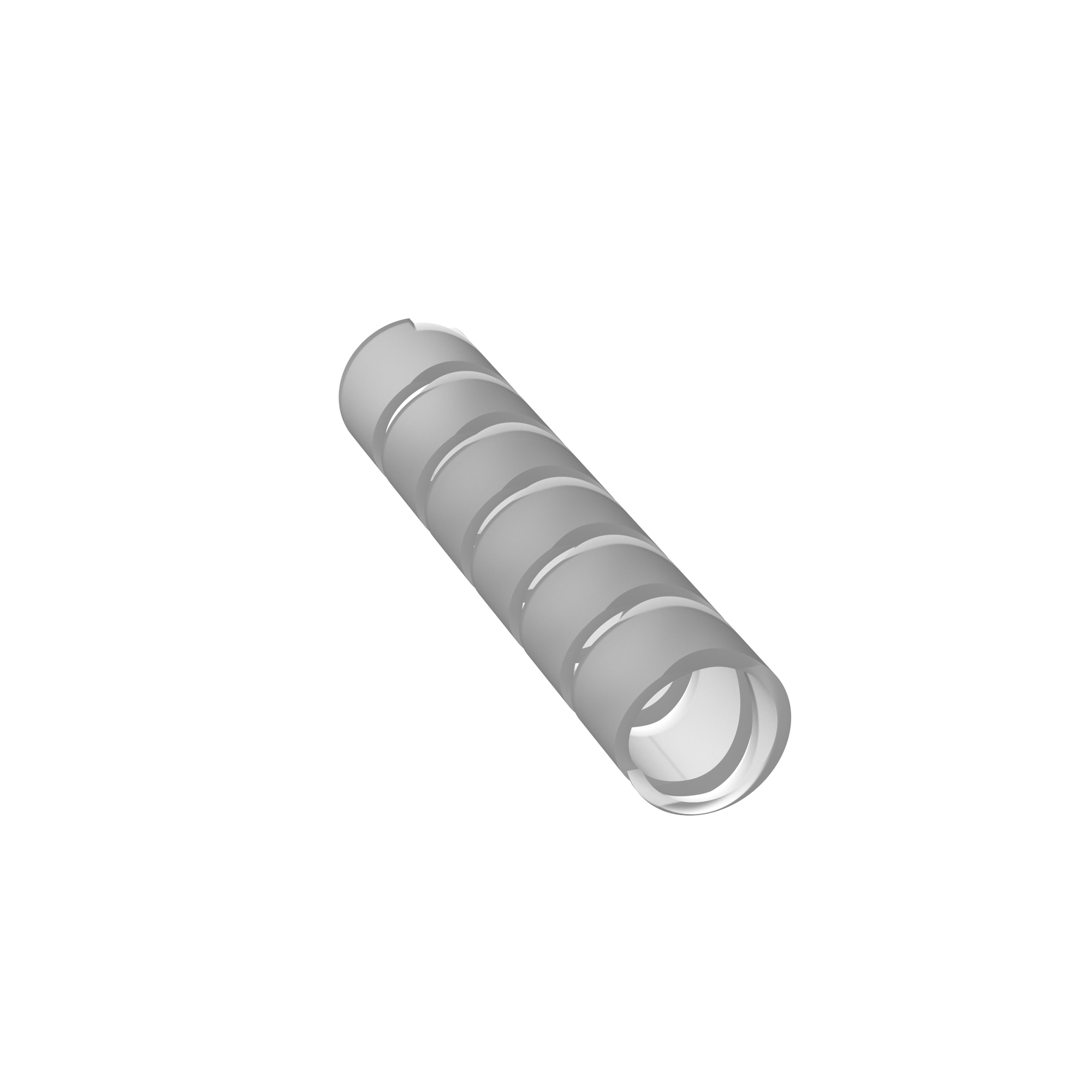 T62F-C Reusable Spiral Wrap, 0.62 in OD Dia x 100 ft L x 0.062 in THK, Polyethylene, Natural