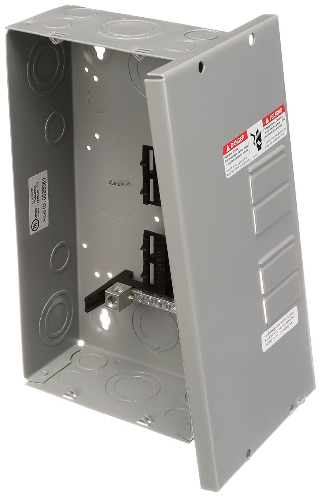 E0408ML1125SU 1-Phase Main Lug Low Voltage Small Circuit Loadcenter With Aluminum Bus, 120/240 V AC, 125 A, 100 kA Interrupt