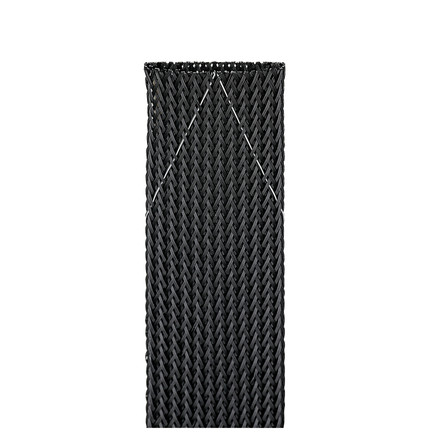 SE125P-TR0 Braided Sleeving, Black, PET, 1.25" Nom Dia., 200', PK1